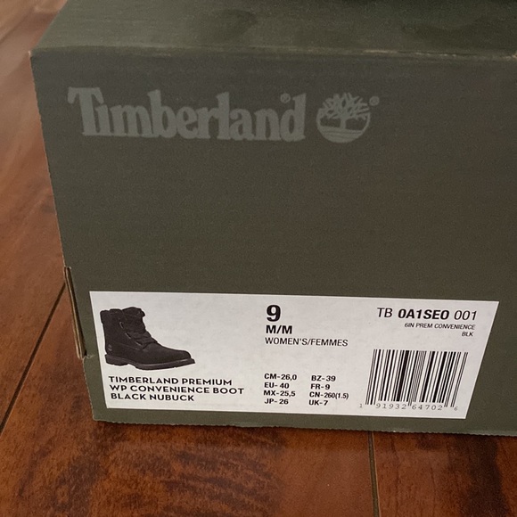** Timberland Premium Waterproof Convenience Boots Black Nubuck Women’s 9 - Picture 8 of 8
